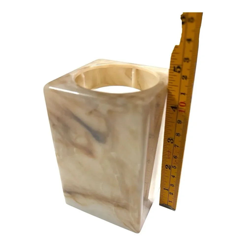 Vintage Dixie Cup Dispenser Faux Marble Bathroom Pop Up Plastic With 44 Cups
